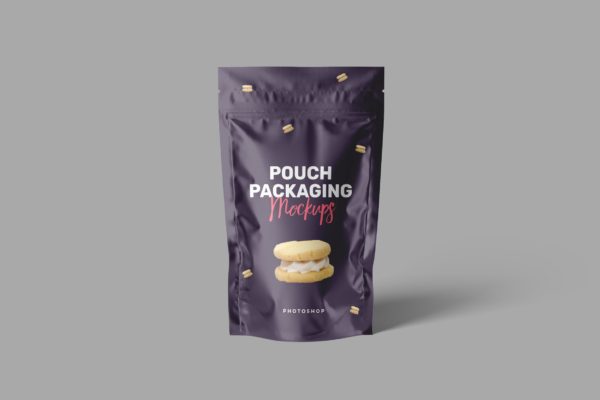 食品自封袋包装设计样机模板 Pouch Packaging Mockups