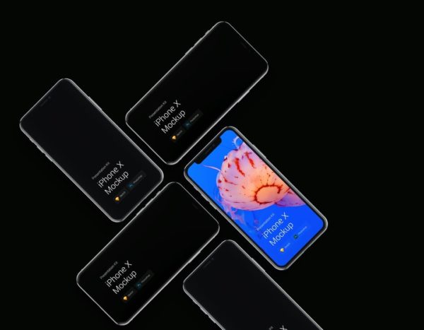超级主流桌面&amp;移动设备样机系列：iPhone X 智能手机样机&amp;场景 [兼容PS,Sketch;共4.76GB]