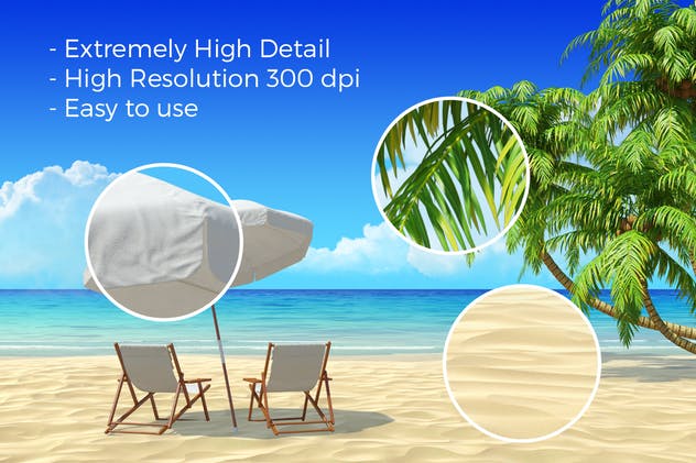 海滩场景样机模板合集 Beach Scene Generator插图(9)