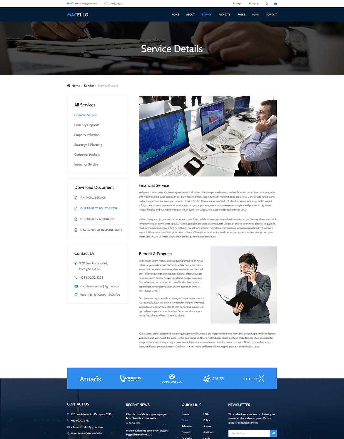 商业网站企业官网设计PSD模板 Macello | Business Psd Template插图(9)