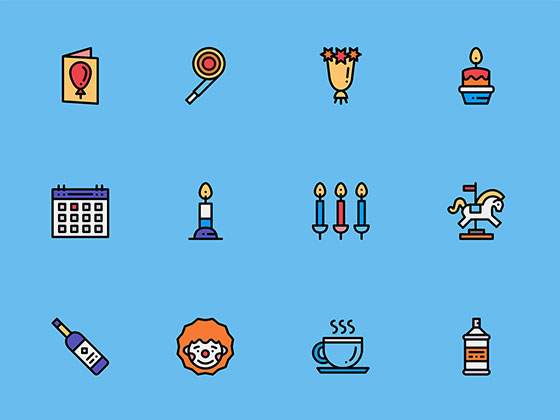 50 枚生日元素图标素材之家精选sketch素材