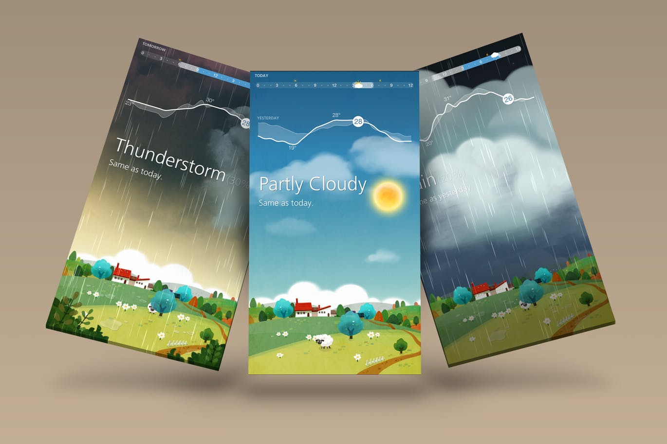 APP应用&手机游戏界面设计效果图样机 Mobile Display Mock-Up插图