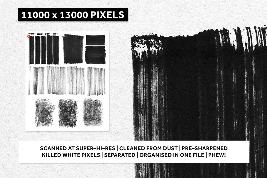 逼真疯狂磅礴记号笔笔画纹理 REAL ANGRY MARKER TEXTURES插图(1)