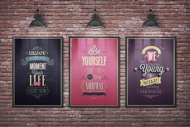 优雅海报画框样机模板 C0 Elegant Poster Frame Mock-Ups插图(12)