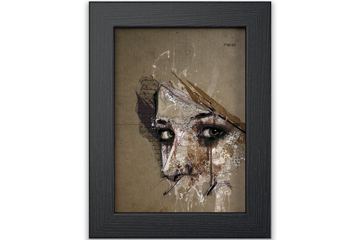 挂墙实木相框画框样机模板v3 Frame Picture Mockup [Vol3]插图(4)