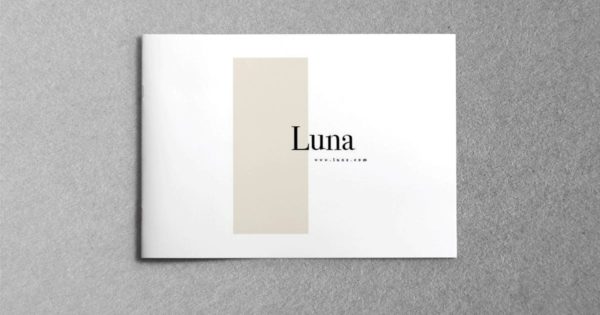 时尚企业Lookbook横版设计InDesign模板 LUNA – A5 Landscape Lookbook template