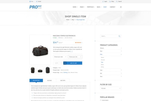 清新现代扁平风格公司/商业官网PSD网站模板 Proway Plus PSD Template插图(3)