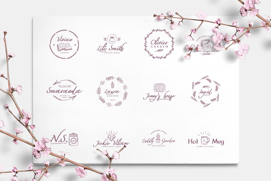 优雅艺术类Logo模板 Jar of Logos – 50 Logo Templates插图(2)