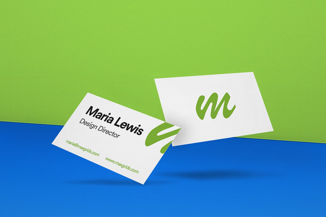 简约名片设计效果图样机03 Business Card Mockup 03插图(2)