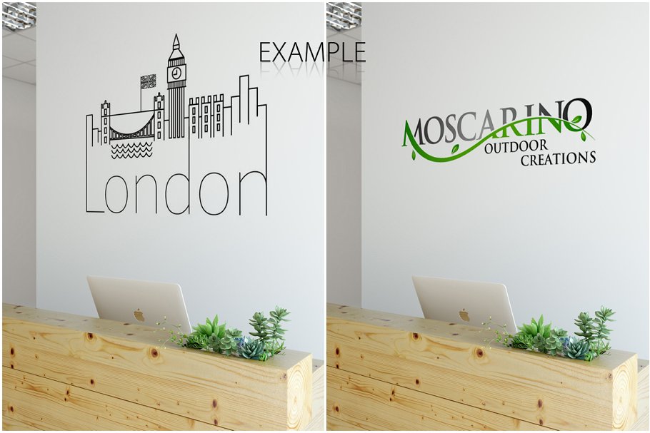 办公室墙纸设计样机模板合集 OFFICE Interior Wall Mockup Bundle插图(9)