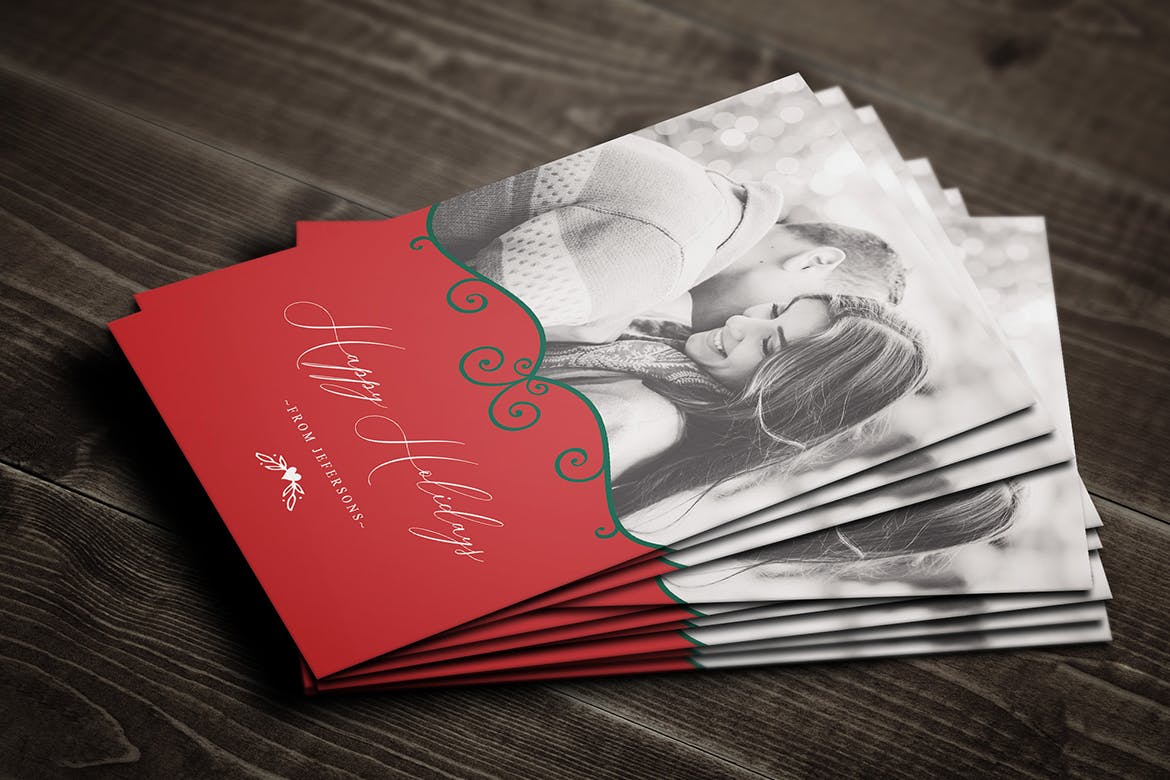 圣诞节主题照片贺卡设计模板 Christmas Photo Card插图(7)