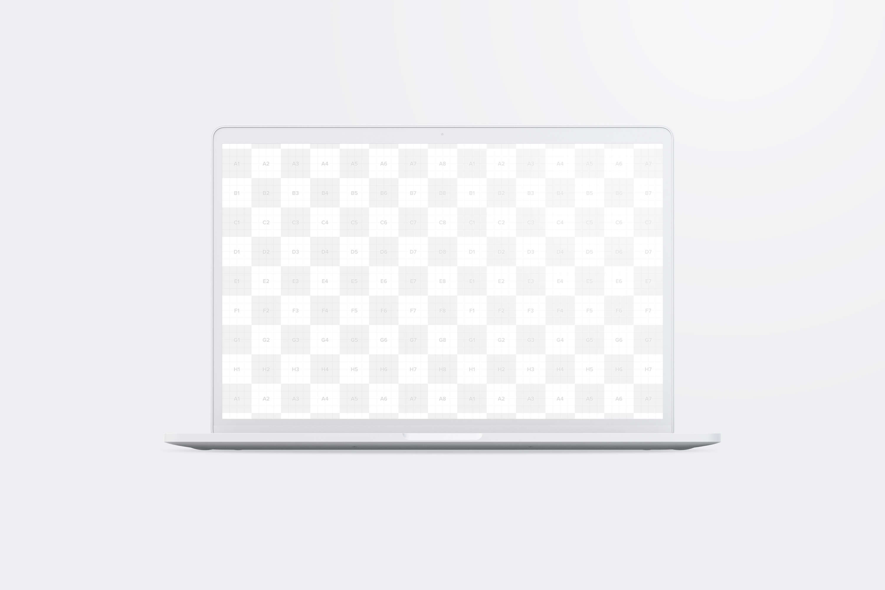 MacBook Pro高端笔记本电脑UI设计效果图前视图样机 Clay MacBook Pro 15" with Touch Bar, Front View Mockup插图(1)