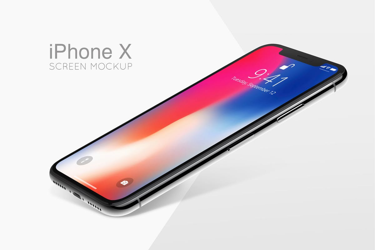 iPhoneX苹果智能手机UI界面设计样机 iPhone X Mockup插图