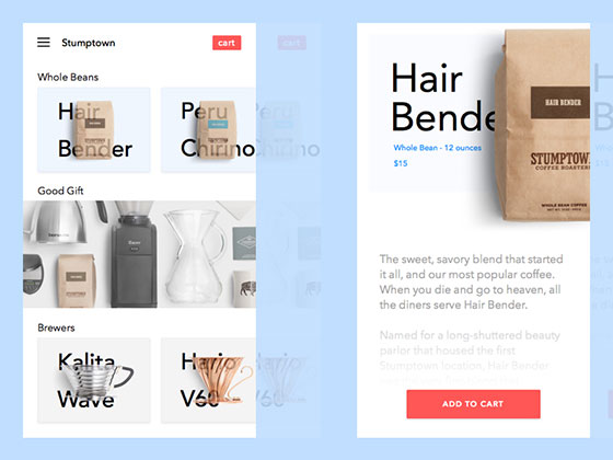 Stumptown 电商应用界面素材之家精选sketch素材