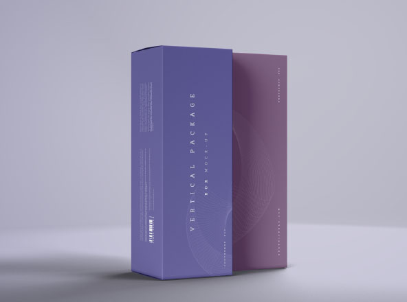 长方体产品外包装盒设计样机模板 Vertical Package Boxes Mockup