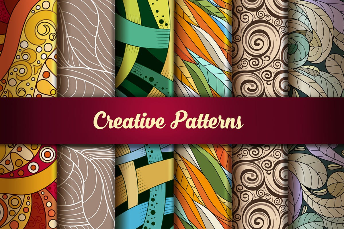 创意设计花卉图案纹理背景 Floral Patterns Texture Backgrounds插图