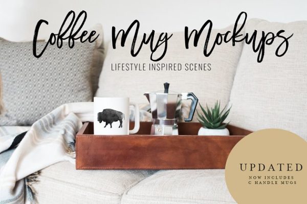 咖啡马克杯样机模板 Coffee Mug Mockup Stock Photo Bundle