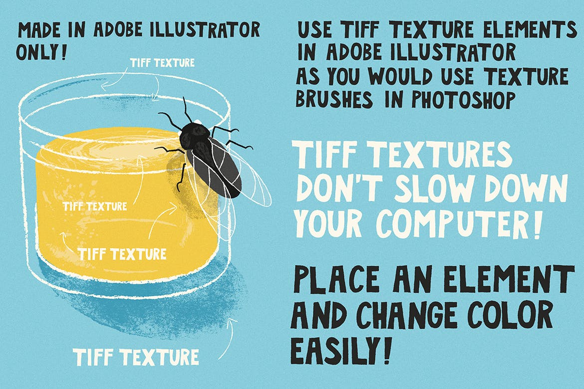 插画师必备的400+手绘纹理元素素材 Small Wonders – 400 Texture Elements插图(1)