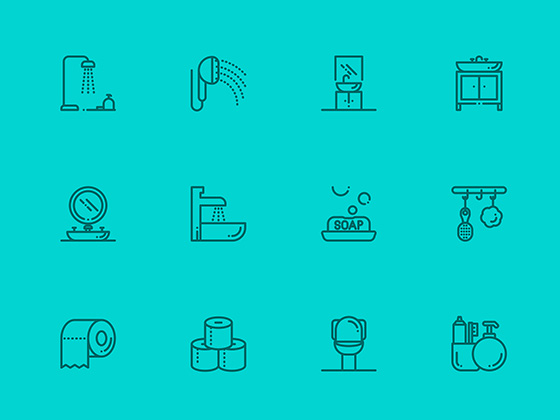 40 枚卫浴元素图标素材之家精选sketch素材