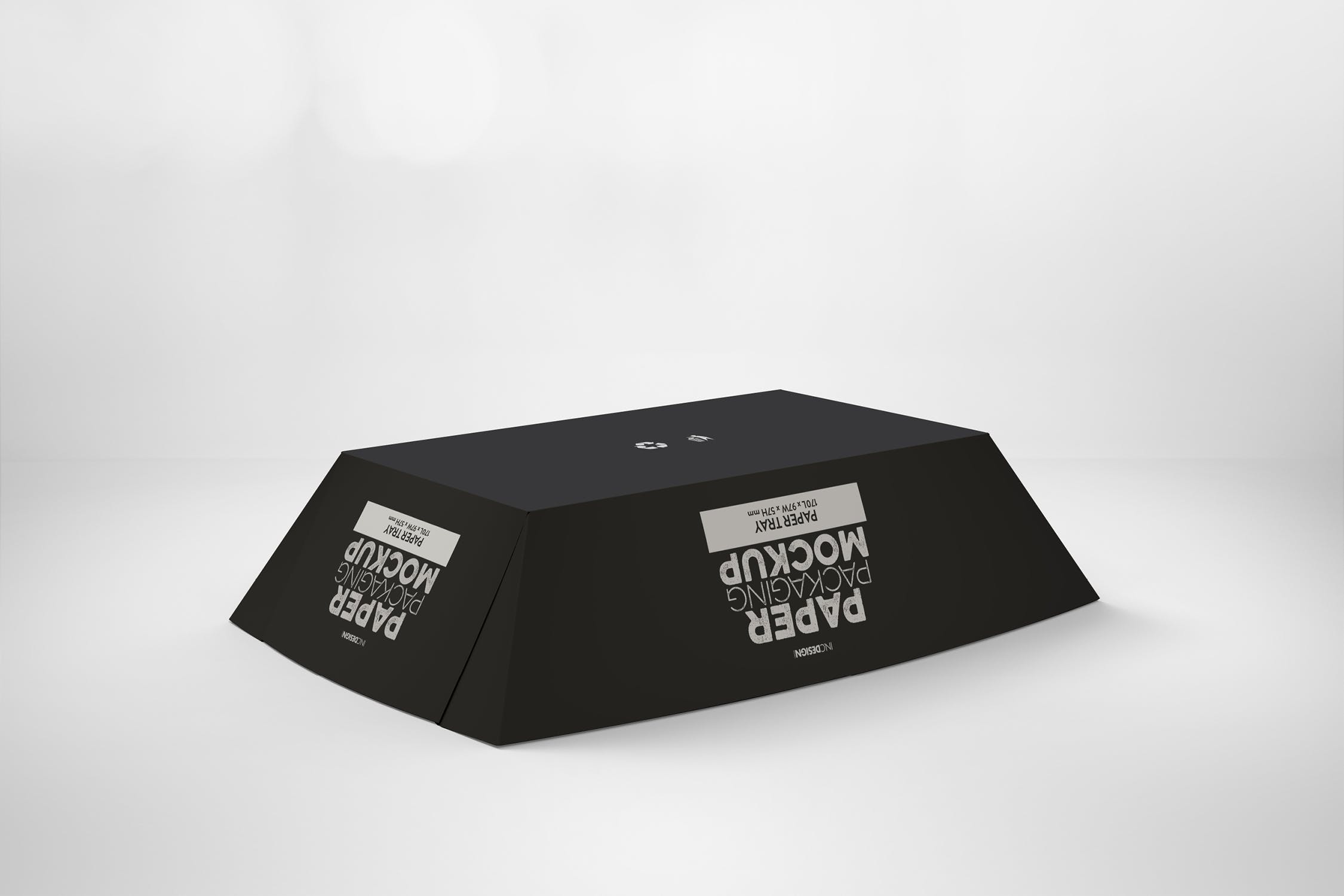 创意纸盘包装设计效果图样机模板 Paper Tray 1 Packaging Mockup插图(1)