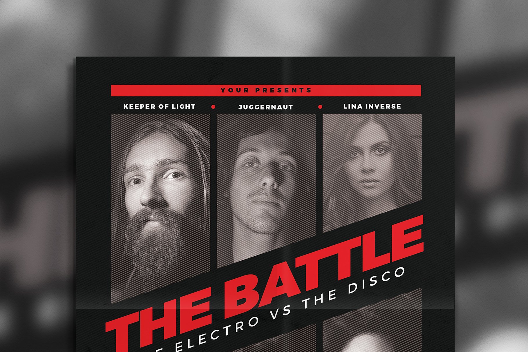 嘻哈音乐PK战现场活动传单模板 Music Battle Flyer插图(4)