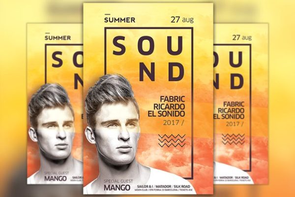 电子摇滚DJ活动派对传单模板 Electro DJ Flyer Template