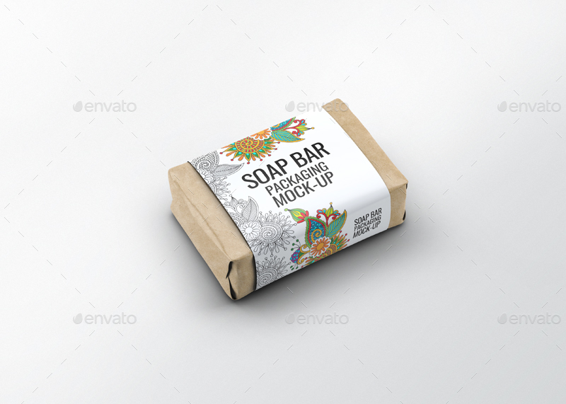 香皂肥皂包装贴纸展示样机 Soap Bar Paper Sleeve Mock-Up插图(6)
