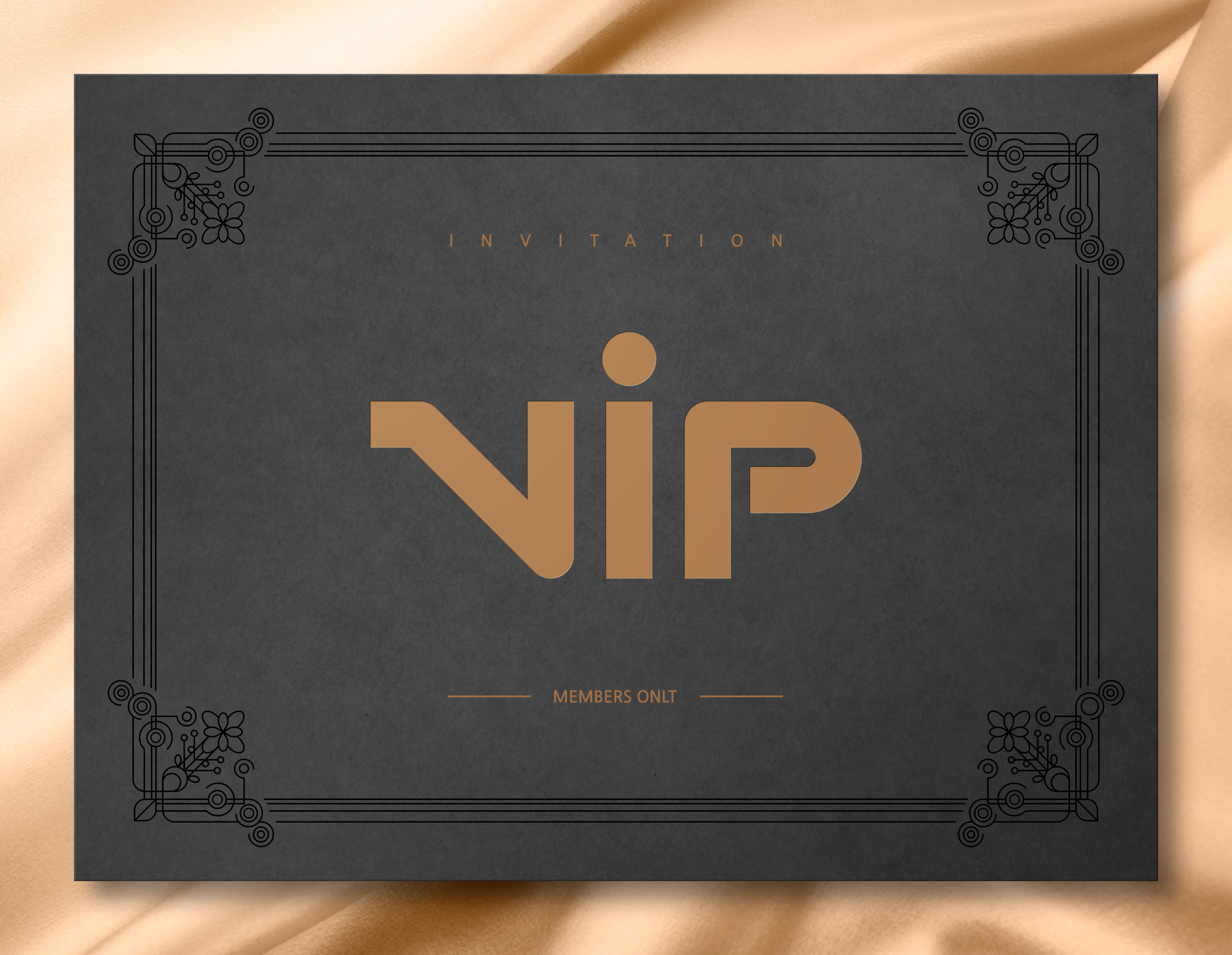 时尚高端的宴会/婚礼邀请函设计模板套装插图