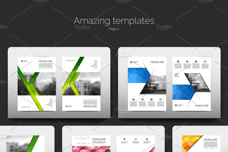 极力推荐:80款企业多用途宣传小册子模板 Business Brochures Bundle插图(2)