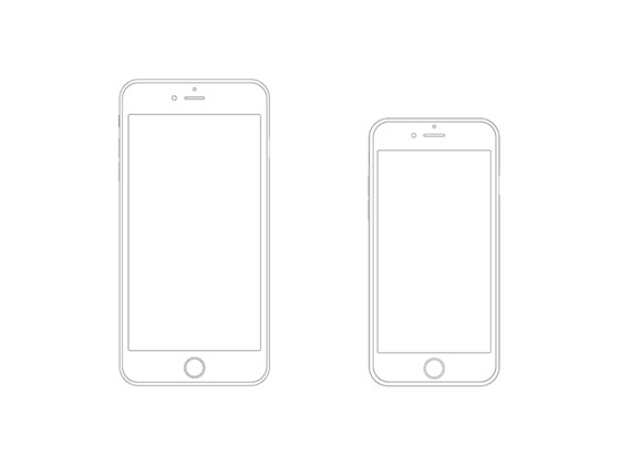 iPhone 6 &amp; Plus Wireframe素材之家精选sketch素材