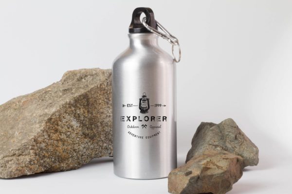 钢本色运动水杯样机展示模板 Sport Bottle Mock Up