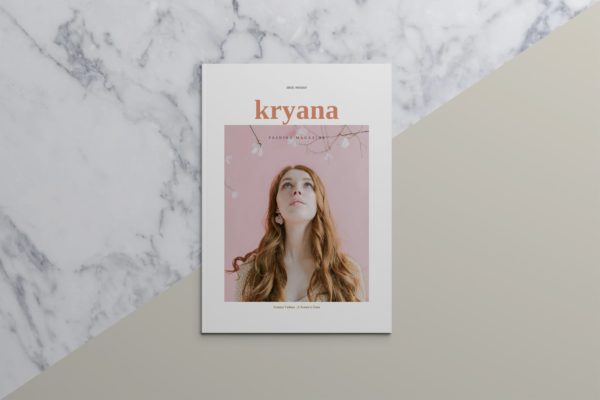 时尚主义北欧风格素材库精选杂志设计模板 KRYANA – Fashion Magazine