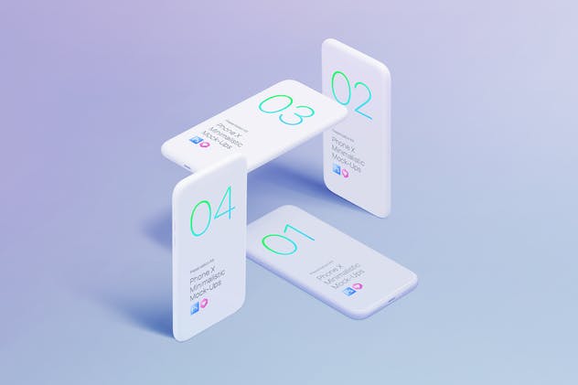 极简主义iPhone X样机模板 Phone X Minimalistic Mock-Ups插图(7)