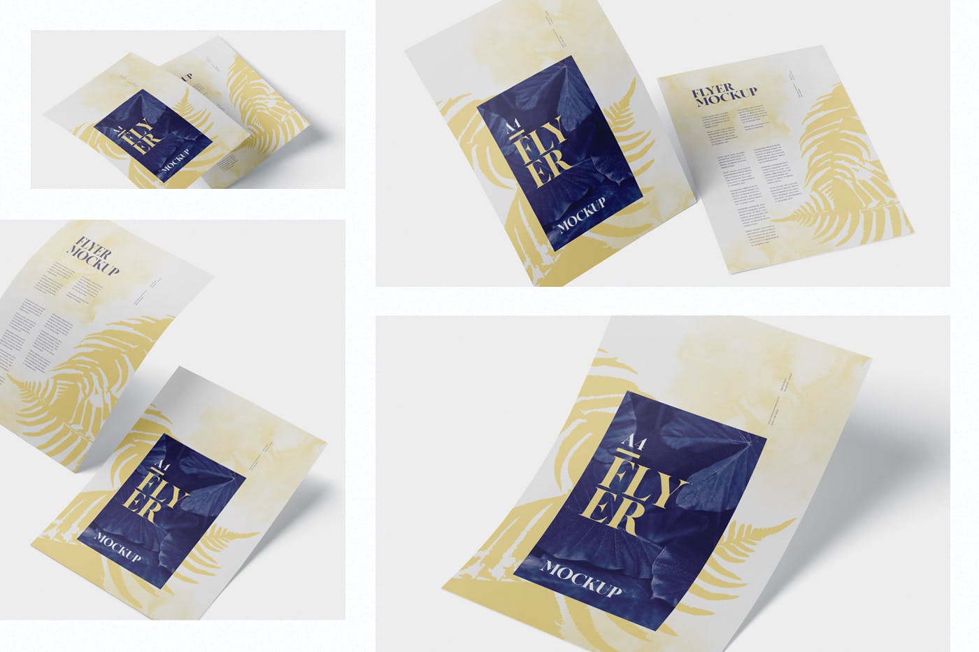 A4尺寸传单设计阴影效果图样机素材库精选 A4 Flyer Mock-Up插图(1)