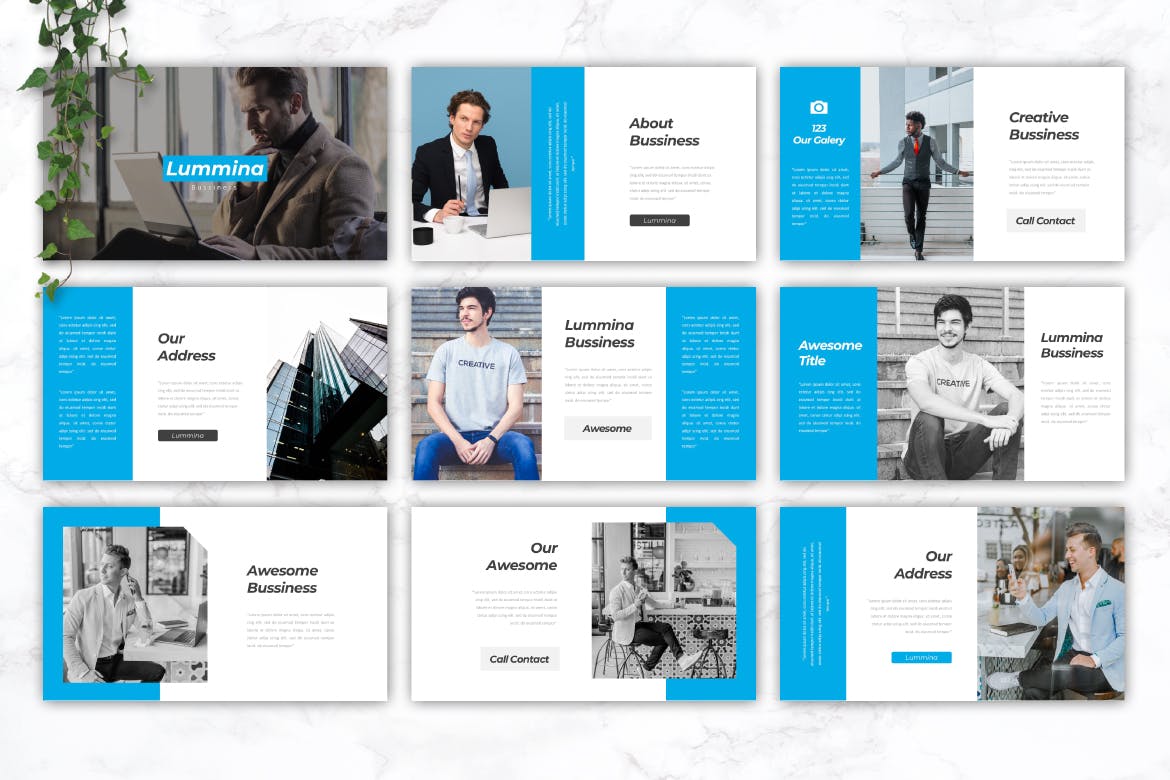 高端企业介绍PPT幻灯片设计模板下载 LUMMINA – Business Powerpoint Template插图(1)