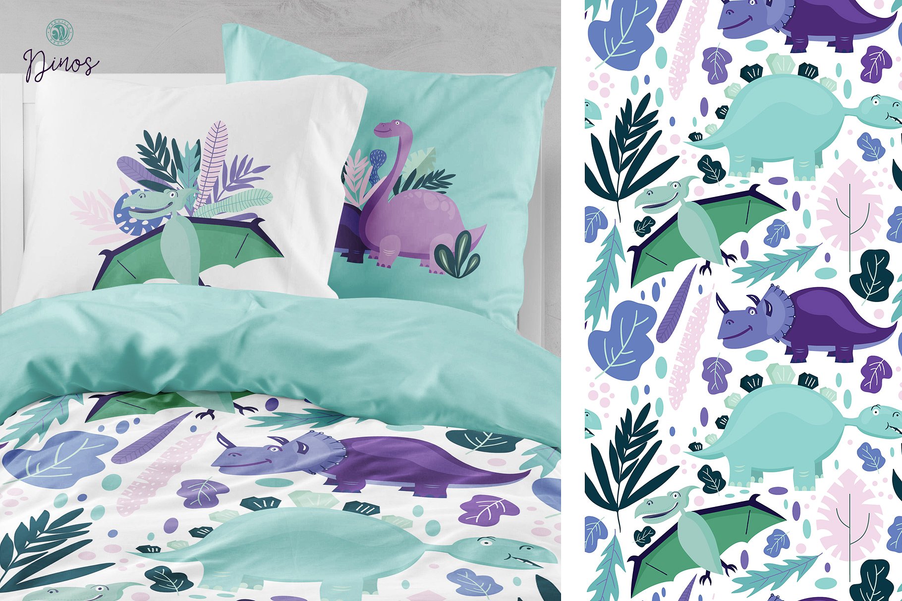 可爱卡通手绘恐龙插画设计素材 Dinos插图(3)