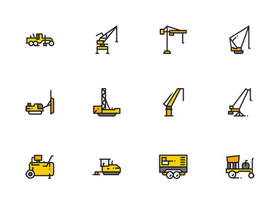 50 枚工程机械图标素材之家精选sketch素材
