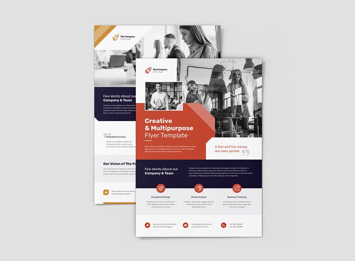 多行业适用创意公司传单设计模板 Flyer – Creative Multipurpose插图(1)