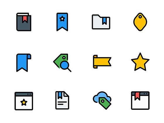 30 枚书签和标签图标素材之家精选sketch素材