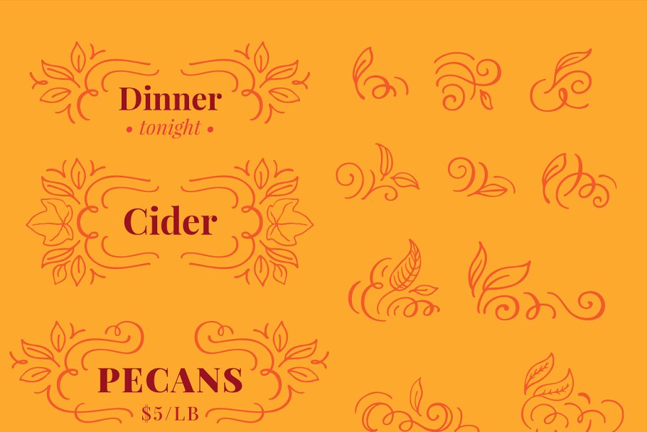 150+秋季插图和剪贴画元素 An American Autumn插图(3)