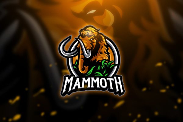 猛犸象电子竞技吉祥物Logo标志设计模板v3 Mammoth 3 – Mascot &amp; Esport Logo