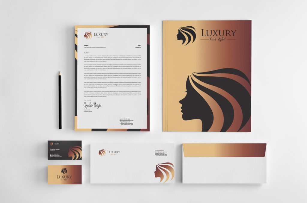 玫瑰金奢华品牌VI套下载[EPS, AI]插图(13)