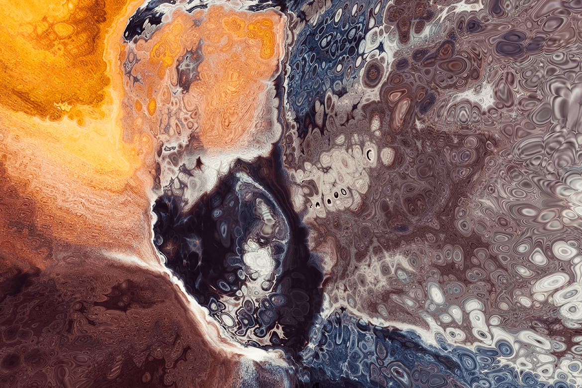 混合水彩颜料天然大理石纹理素材库精选背景 Acrylic Pouring Texture Set插图(6)