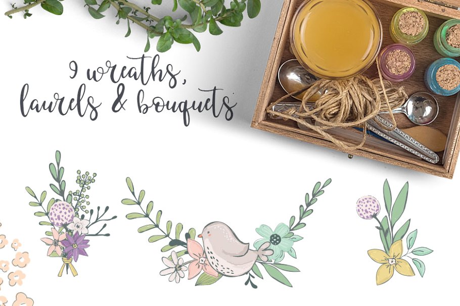 春天插画图案纹理 Spring Illustration and Patterns插图(12)