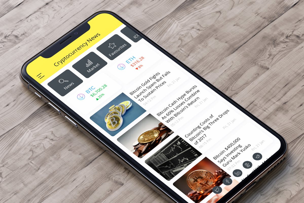加密货币新闻资讯APP UI套件- H Cryptocurrency News Mobile Ui – H插图