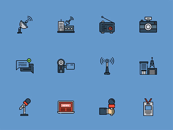 30 枚新闻电视台元素图标素材之家精选sketch素材