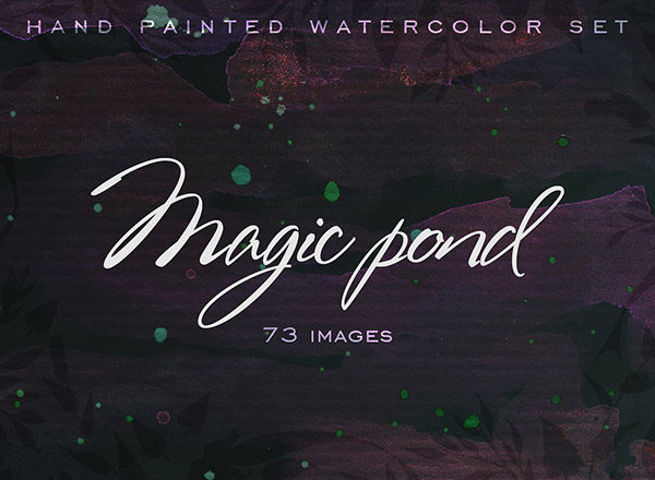 73个高品质的夏天春天手绘水墨风格元素大集合