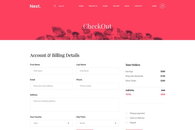 珠宝电商网站设计PSD模板 Jewelry Shop – eCommerce Photoshop Template插图(8)
