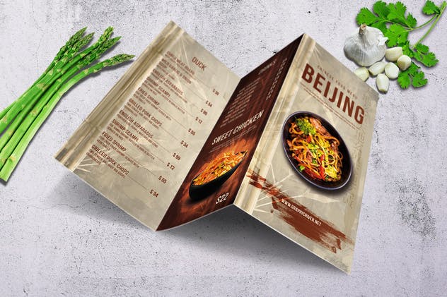 东方复古中餐菜单设计模板 Chinese Food Menu Bundle US Letter & A4插图(5)