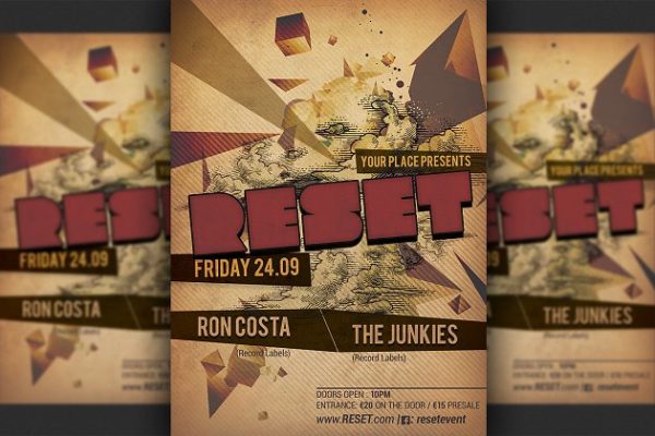 小型社交聚会传单模板 Minimal Party Flyer Template